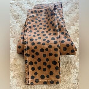 Madewell Leopard Dot High-Rise Skinny Jeans, Size 28